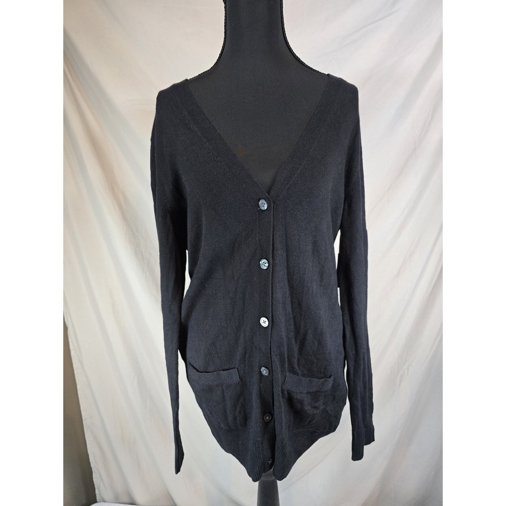 NWT Old Navy Womens Button Up Carnigan In Black Size Medium M